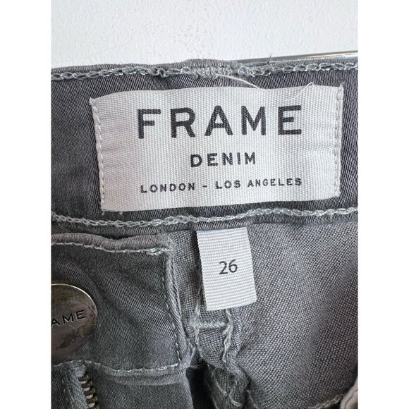 Frame Denim Skinny Jeans Women's Size 26 St Germain Gray Denim - Picture 11 of 12